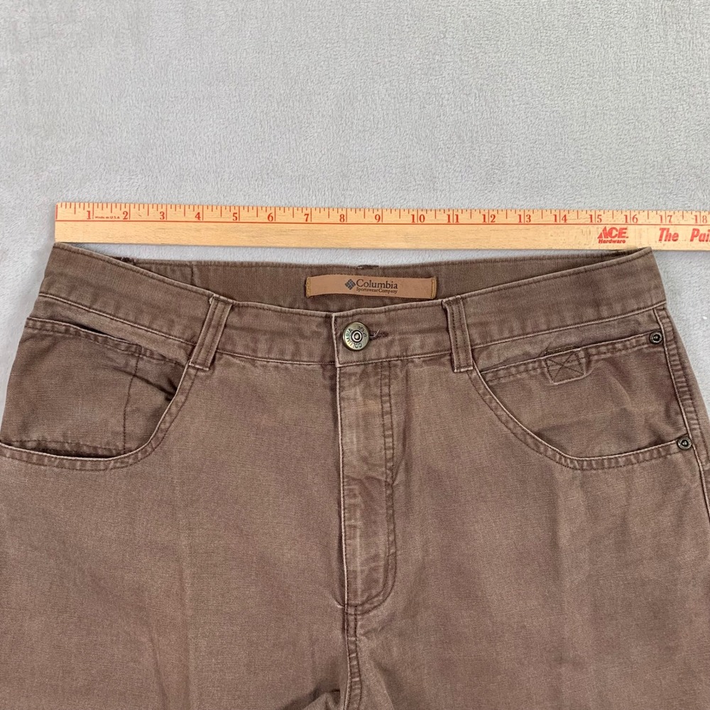 Columbia River Lodge Canvas Pants Men 34x29* Brown Straight Leg Outdoors Hunting - Picture 3 of 9
